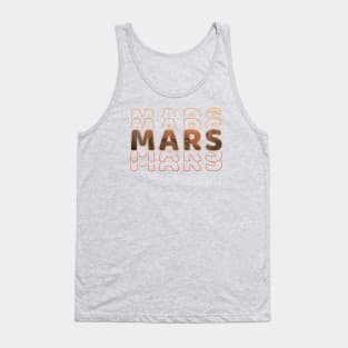 Typograph Planet Mars: The Red Planet Tank Top